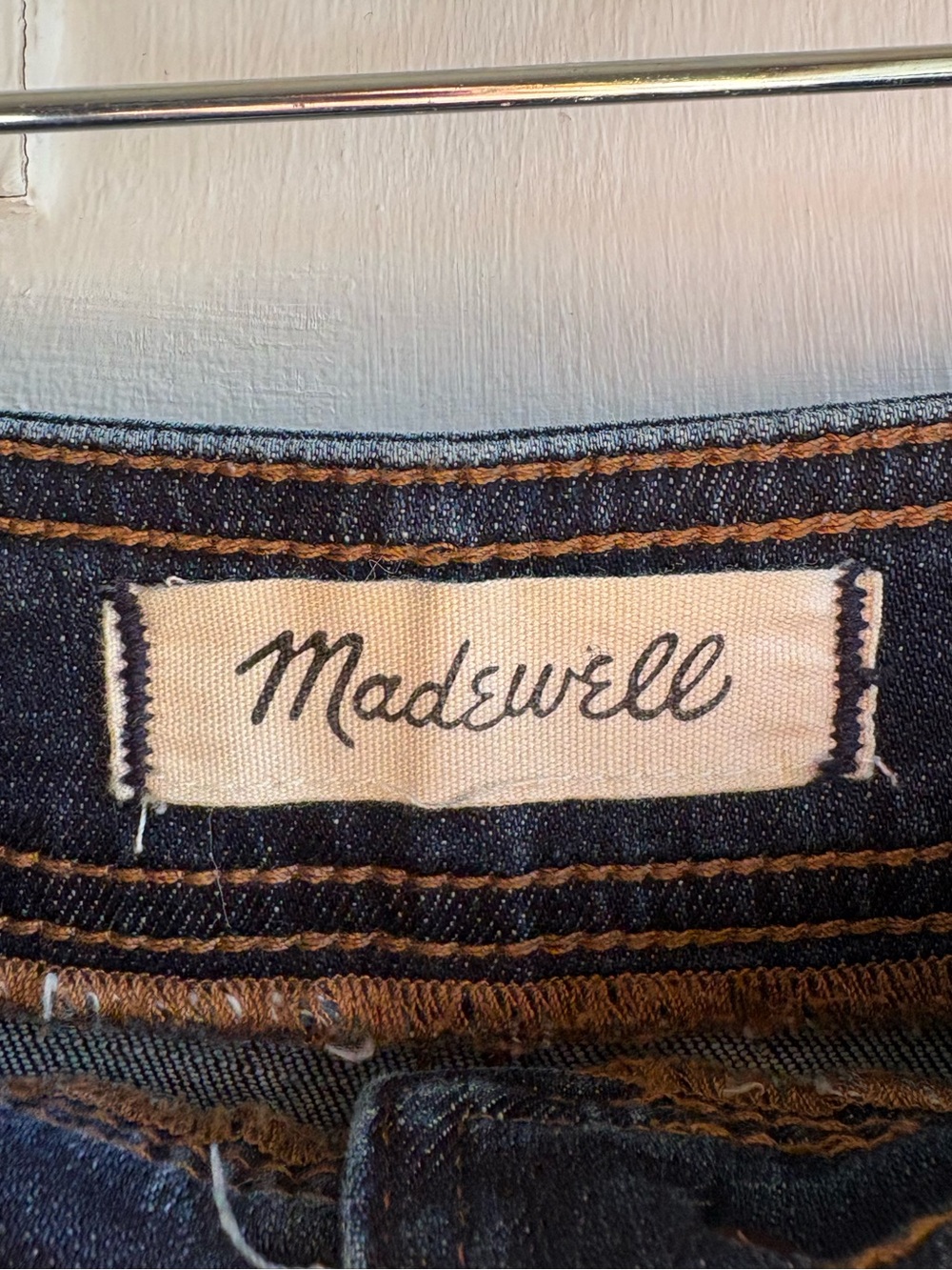 Madewell Blue Stretch Denim A-Line Mini Skirt Button Front Women’s Size M - Picture 10 of 10